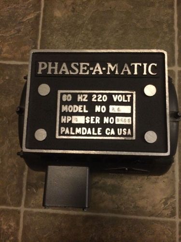 Phase-a-matic r-1  rotary phase converter 1 hp - new! for sale
