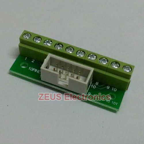 Adapter - 10 male pin header breakout to 10 terminal for sale