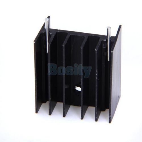 12pcs black aluminum heat sink heatsink for to220 l298n 2.5 x 2.3 x 1.6 cm new for sale