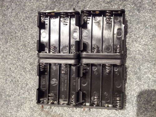 4 pcs 8 aa cells battery 12v / 6v clip holder box case - fused for sale