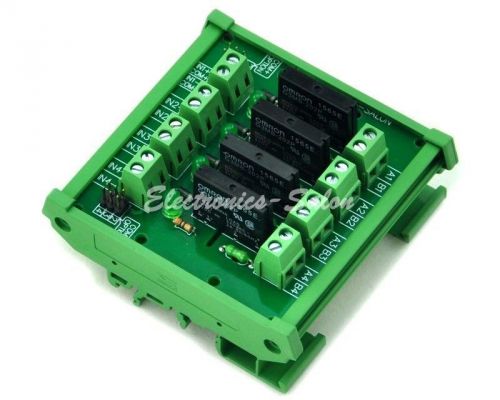Din rail mount 4 channel ssr/solid state relay interface module, ac100~240v/2a. for sale