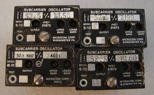 Microcom S-10 Frq 52.5 SUBCARRIER OSCILLATOR Lot 4 pcs