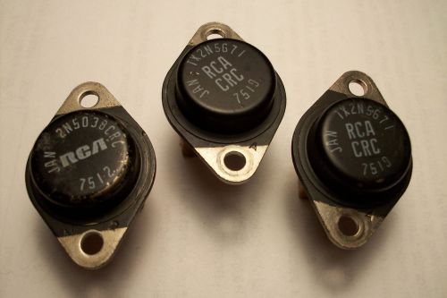 Three vintage RCA transistors from 1975    Painted black