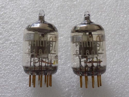 2x Philips E180F Special Quality SQ Pentode Vacuum Tube Gold Pins