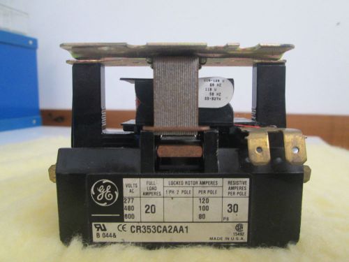 Ge general electric cr353ca2aa1 2 pole 277/480/600v definite purpose contactor for sale