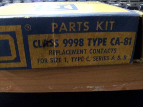 SQUARE D 9998 CA-81 NEW IN BOX OLD SURPLUS CONTACT KIT FOR SIZE 1 STARTERS #B39