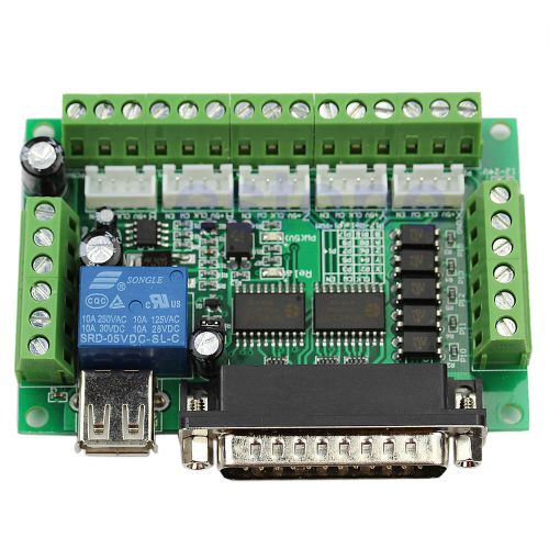Interface board cnc with optocoupler adapter stepper motor driver 5 axis mach3 for sale