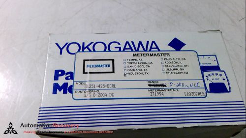 YOKOGAWA GL251-425-ECRL, PANEL METER, RANGE 0-200M VDC, NEW