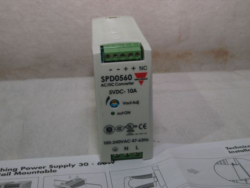 Carlo gavazzi switching power supply spd05601 - 5vdc 10a -- new for sale