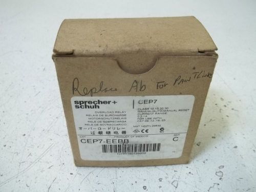 SPRECHER + SCHUH CEP7-EEBB SER.C OVERLOAD RELAY 0.2-1.0 *NEW IN A BOX*