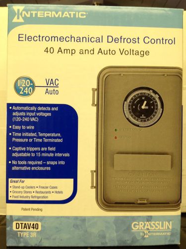 New intermatic grasslin dtav40 electromechanical defrost control timer for sale