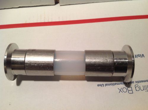 Sani-tech west sight flow indicator 6&#034; l chemflour 2&#034; ends stainless for sale