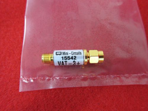Mini circuits vat-3+  3 db, 50? 15542 sma male to female coaxial attenuator for sale