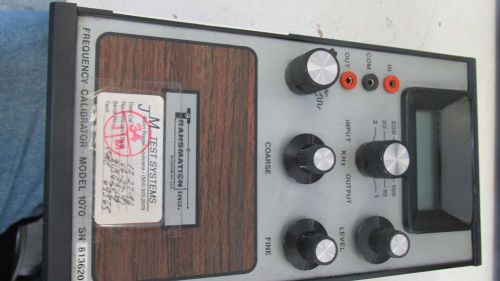 Transmation 1070 volt calibrator used br for sale