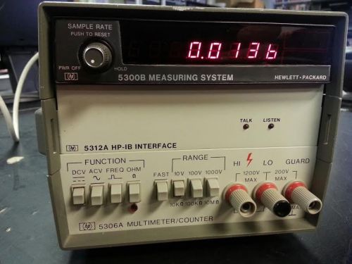 HP 5300B Measuring System 5310A Battery Pack &amp; 5306A Multimeter Counter