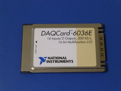 National Instruments DAQCard-6036E NI DAQ Card PCMCIA Analog Input Multifunction