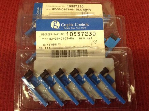 GRAPHIC CONTROLS - P/N: 10557230 - Chart Pens, Blue - Lot of 18 - NEW