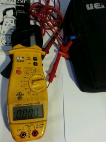 Uei  phoenix dl250 clamp meter w/ case + manual + leads +no reserve ! ! + + for sale