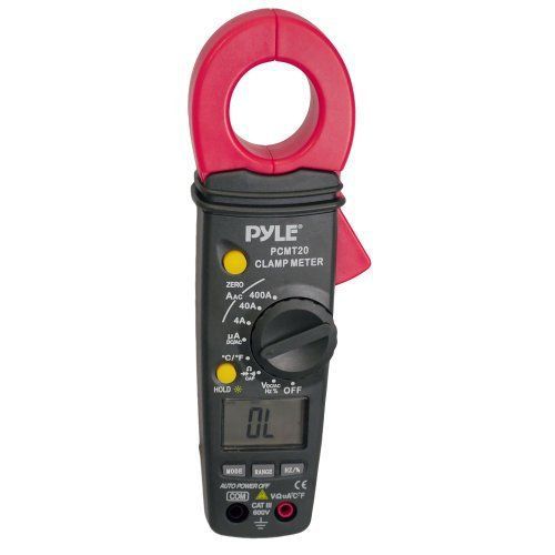 PYLE Meters PCMT20 Digital AC/DC Auto-Ranging Clamp Meter (Measures AC/DC Volts
