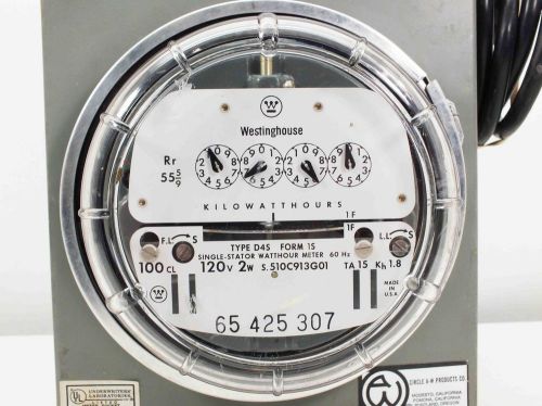 Westinghouse 510C913G01 D4S Single-Phase Watthour Meter with Circle AW Enclosure