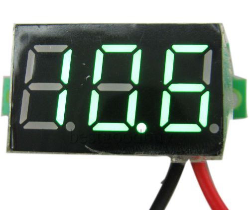 3 bits 0.36&#034; DC4.00-30.0V 2-line emerald green digital voltmeter DC panel tester