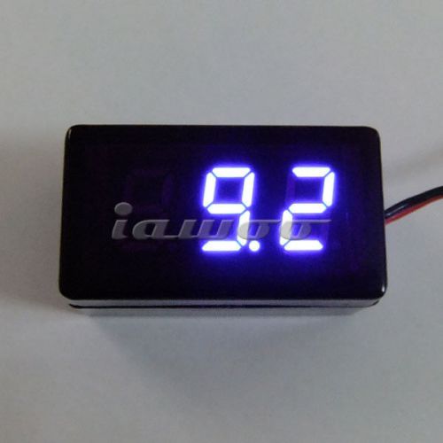 Dc 1.7-25v digital voltmeter blue led panel meter battery voltage power monitor for sale