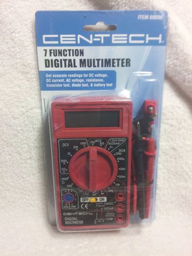 Cen-Tech 7 Function Digital  Multimeter 69096 NIP~ FAST SHIP~~