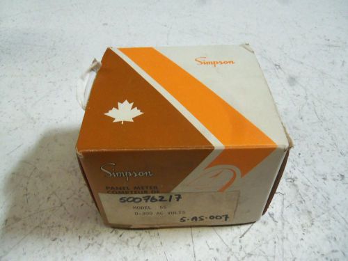 SIMPSON MODEL 55 0-300 AC VOLTS 5422 *NEW IN BOX*