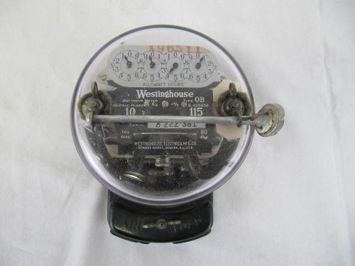 1920-30&#039;s Westinghouse Watthour meter type OB 10 amp 115 volt 2 wire steampunk
