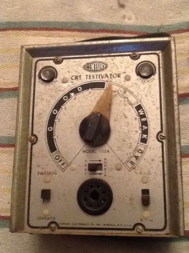Vintage CRT Testivator Model 103a Century Electronics