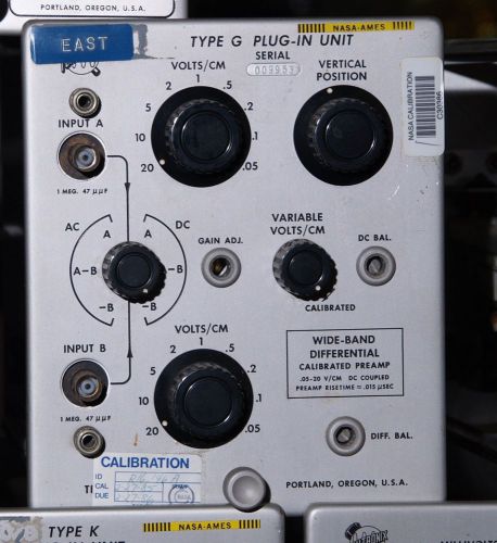 Tektronix 500 series oscilloscope plug-in G Differential preamp from Ames NASA