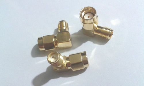 100pcs RP-SMA male jack center to RP-SMA female right angle 90° connector