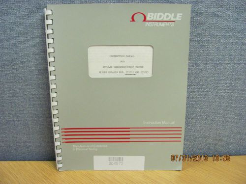 BIDDLE MODEL 651005 &amp; 651015: Impulse Generator/Proof Tester - Instruct Manual