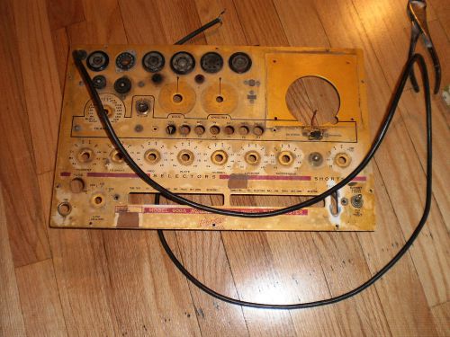 Faceplate, sockets, power cord, misc from hickok 600a tube tester parts for sale