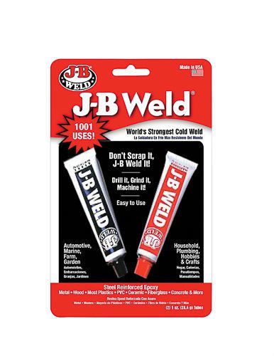 J-B Weld Adhesive Original Steel Reinforced Epoxy 8265-S (2) 1 oz. Tubes NEW