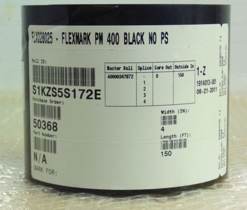 Flexcon / Flexmark PM 400 Black NO PS - FLX028025 Size - 4 in x 150 ft