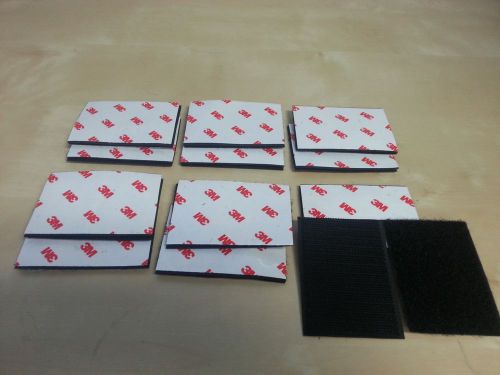 Velcro patch with 3M Adhesive Backing Lot of 12 (3&#034; X 2&#034;) Black