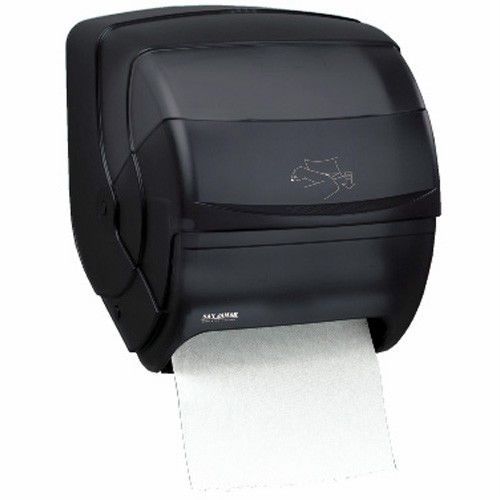 San jamar integra roll towel cabinet / dispenser - t850tbk - smoke gray for sale