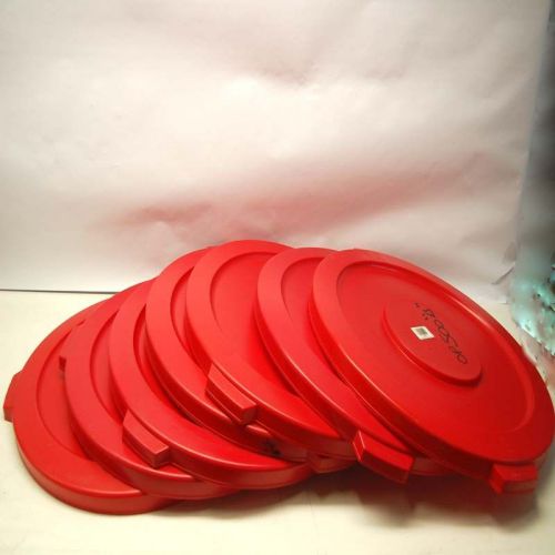 7 Rubbermaid Brute 2631 Red Trash Can Lids for 32Gal 2632 Waste Containers