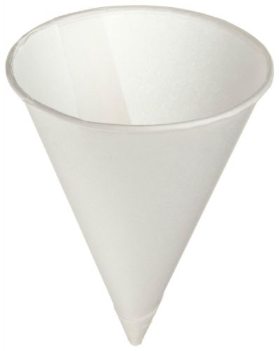 Paper cone cups 4.0 kbr. roll rim. 200/pk; 25pk/cs 5000 for sale