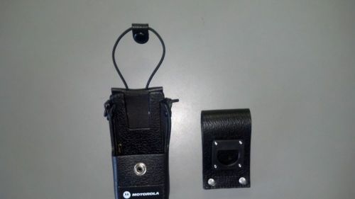 MOTOROLA CP200 CP185 CP150 CP110 LEATHER CASE RLN5385 WITH SWIVEL