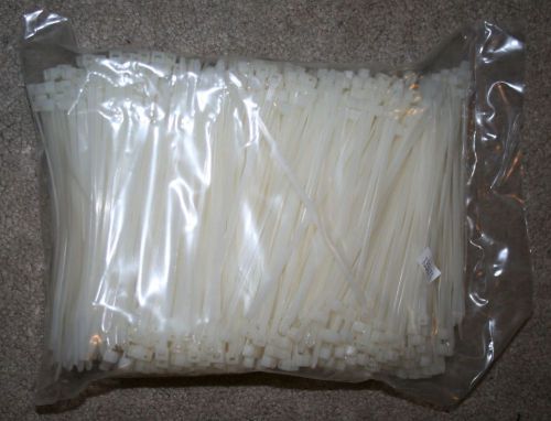 Wire Cable Zip 5&#034; tie ties bag of 1000 white natural indoor US USA SELLER 1,000