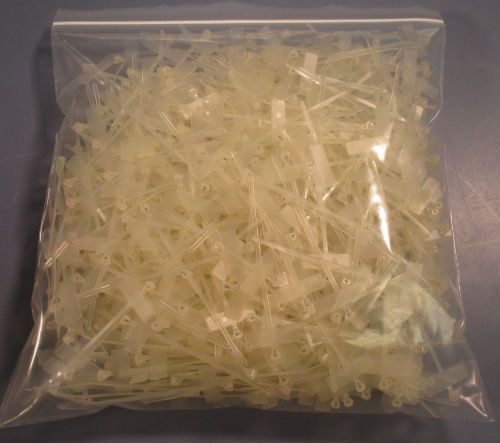 Bag of 500+ Thomas &amp; Betts 3.6&#034; Ty-Rap TY551M Identification Cable Tie Clear New