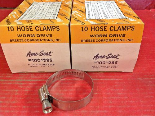 Breeze Worm Gear S.S Collared Hose Clamps QS100m28S 1-5/16-2-1/4&#034;  Lot of 20 USA
