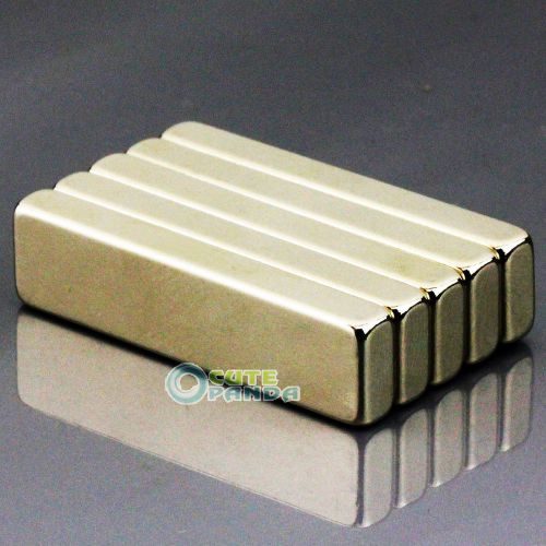 10 x Strong Block Cuboid Neodymium Rare Earth NeoMagnets 40 x 10 x 5mm N50