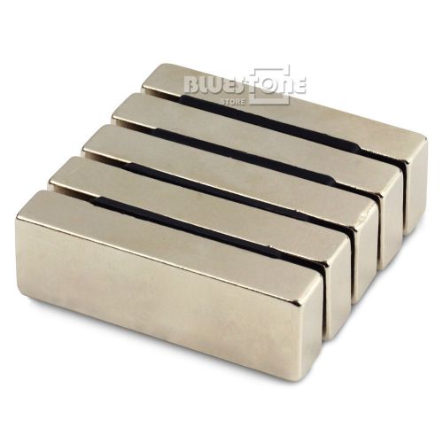5x Strong Big Strip Block Cuboid Magnet 60 x 20 x 10mm Rare Earth Neodymium N50