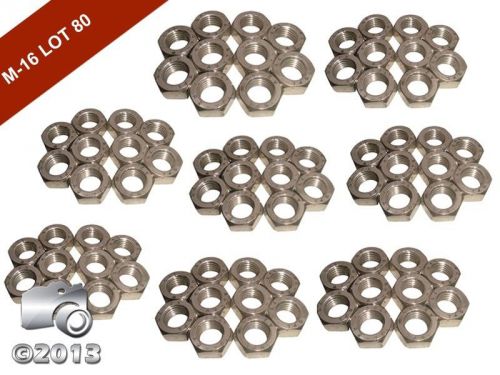 New pack of 80 pieces-m16 hex hexagon full nuts a2 stainless steel din 934 for sale