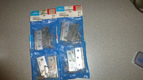 8 Vintage Tight Pin Hinges 2 1/2 NATIONAL New Old Stock NOS