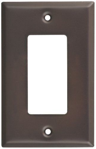 Stanley hardware v8004 single gfci wall plate in oil rubbed bronze for sale