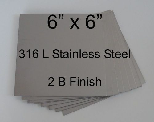 11 pcs 316L 18 Ga 6&#034; x 6&#034; Stainless Steel Plate